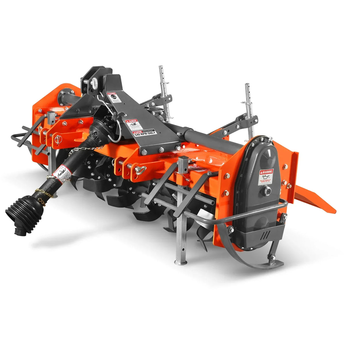 72 in Rotary Tiller,  3 Point Hitch Cat.1 & 2,  Gear Drive,  PTO Shaft Included with Slip Clutch,  35-70 HP,  MRT72