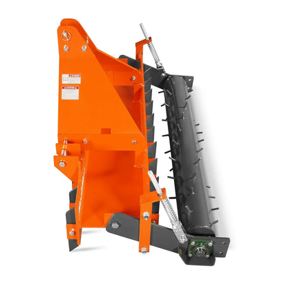 60" Heavy Duty Soil Pulverizer,  Single Spiked Roller,  21 Shanks,  Category 1 and 2,  3 Point Hitch Tractor Attachment,  TSP60