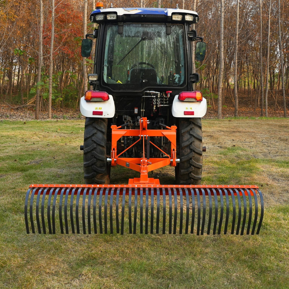 84" Landscape Rake with 42 Tines 3 Point Hitch Tractor Attachment,  LR84