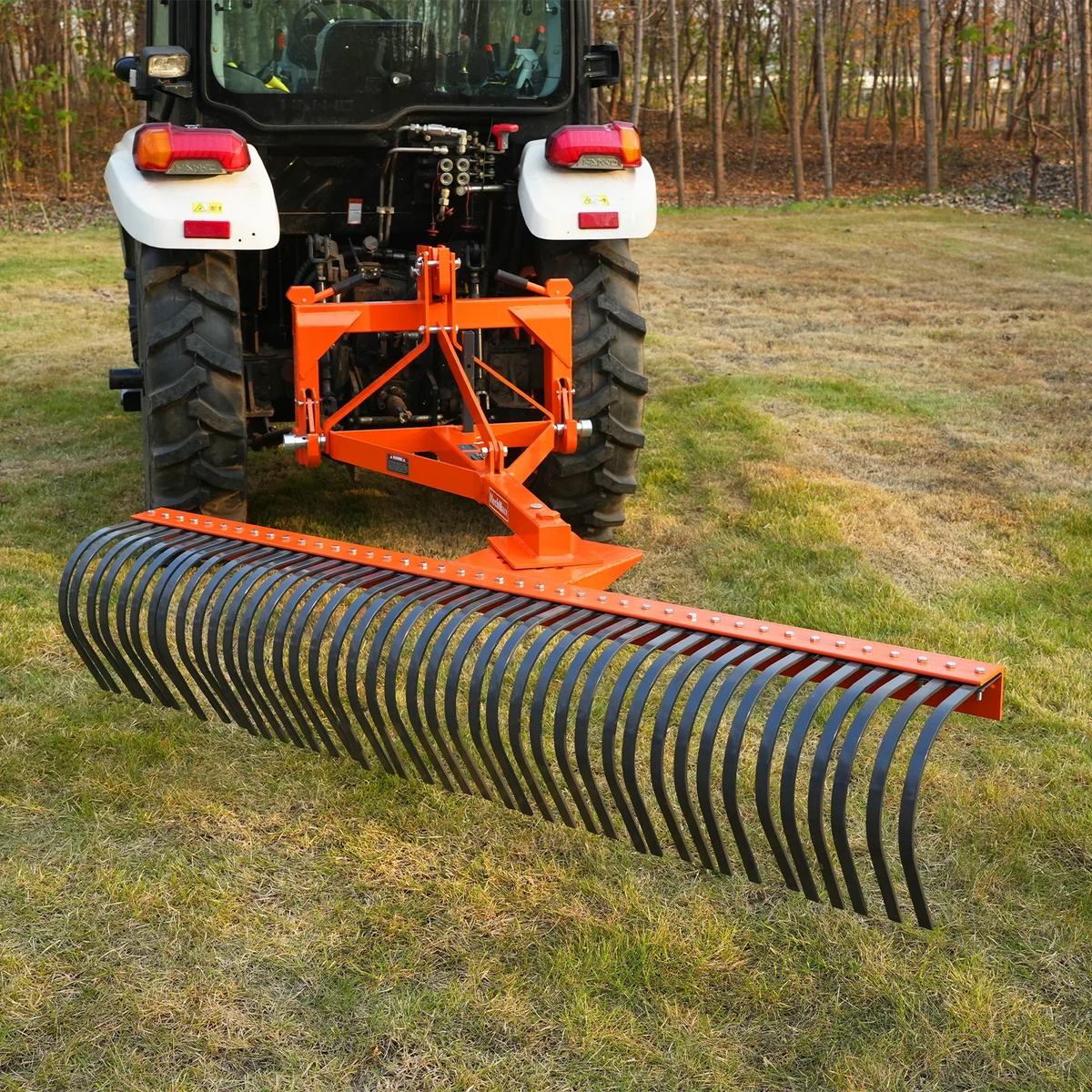 84" Landscape Rake with 42 Tines 3 Point Hitch Tractor Attachment,  LR84
