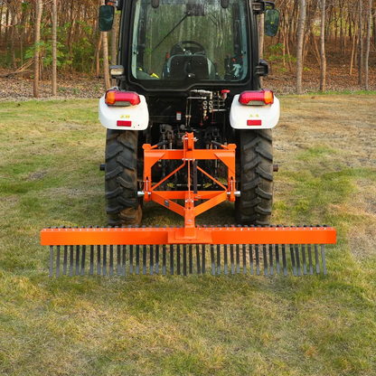 84" Landscape Rake with 42 Tines 3 Point Hitch Tractor Attachment,  LR84