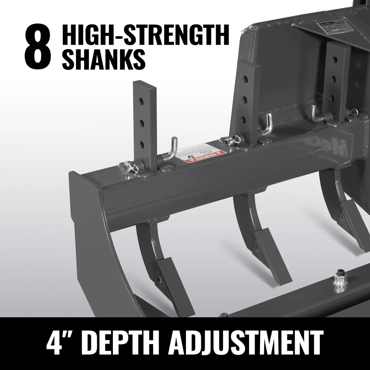 84" Skid Steer Land Plane with 8 Adjustable Scarifier Shanks, Removable Sift Screen and Bolt-On Cutting Blades, SSLP84