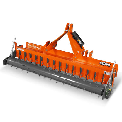 84" Heavy Duty Soil Pulverizer,  Single Spiked Roller,  29 Shanks,  Category 1 and 2,  3 Point Hitch Tractor Attachment,  TSP84