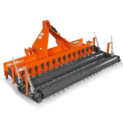 84" Heavy Duty Soil Pulverizer,  Double Spiked Roller,  29 Shanks,  Category 1 and 2,  3 Point Hitch Tractor Attachment,  TSP84D