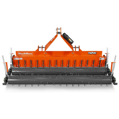 84" Heavy Duty Soil Pulverizer,  Double Spiked Roller,  29 Shanks,  Category 1 and 2,  3 Point Hitch Tractor Attachment,  TSP84D