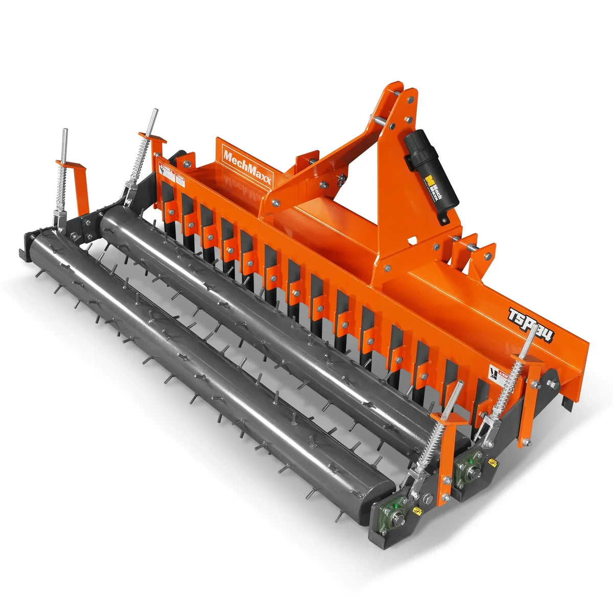 84" Heavy Duty Soil Pulverizer,  Double Spiked Roller,  29 Shanks,  Category 1 and 2,  3 Point Hitch Tractor Attachment,  TSP84D