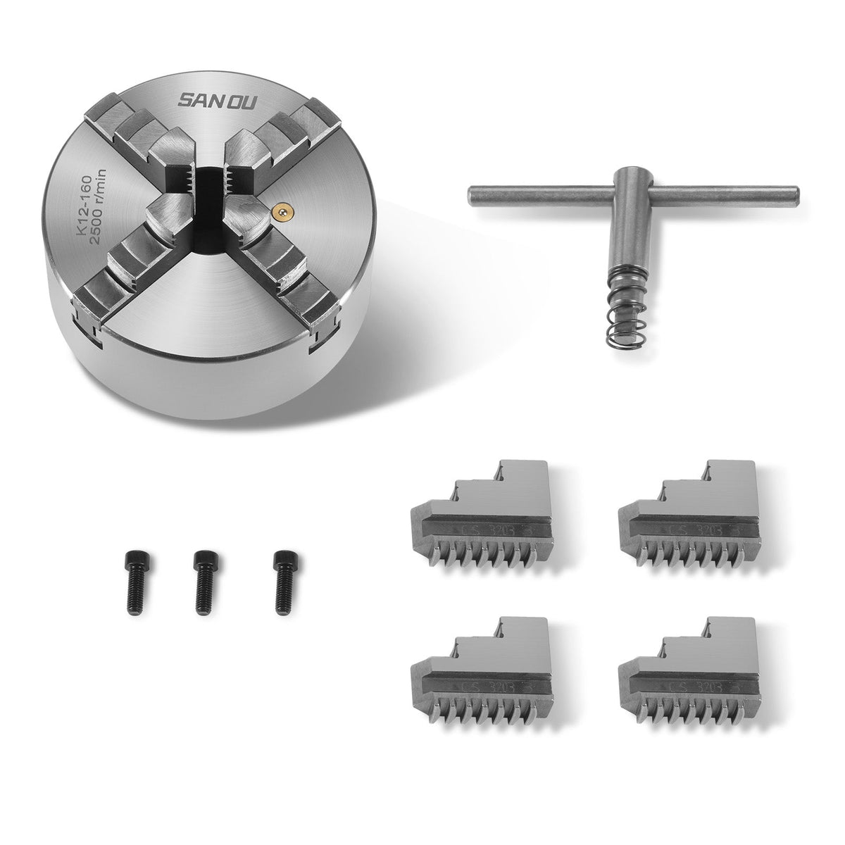5 in 4 Jaw Lathe Chuck K12-160mm for Metal Lathe Machine  SKU: 500007 | Model: 1130V  SKU: 500008 | Model: 1130VD SKU: 500102 | Model: 1130VC