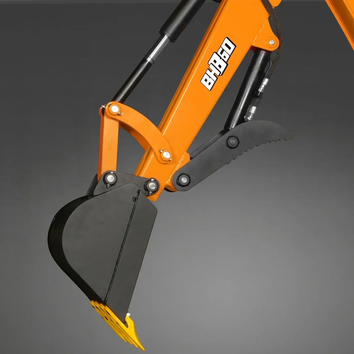 9' Tractor Backhoe Attachment with Hydraulic Thumb,  15" Bucket,  ISO/SAE Switchable Controls,  Self-Contained Hydraulic System,  3 Point Hitch Cat.1 & 2,  25-100 HP,  BH860H