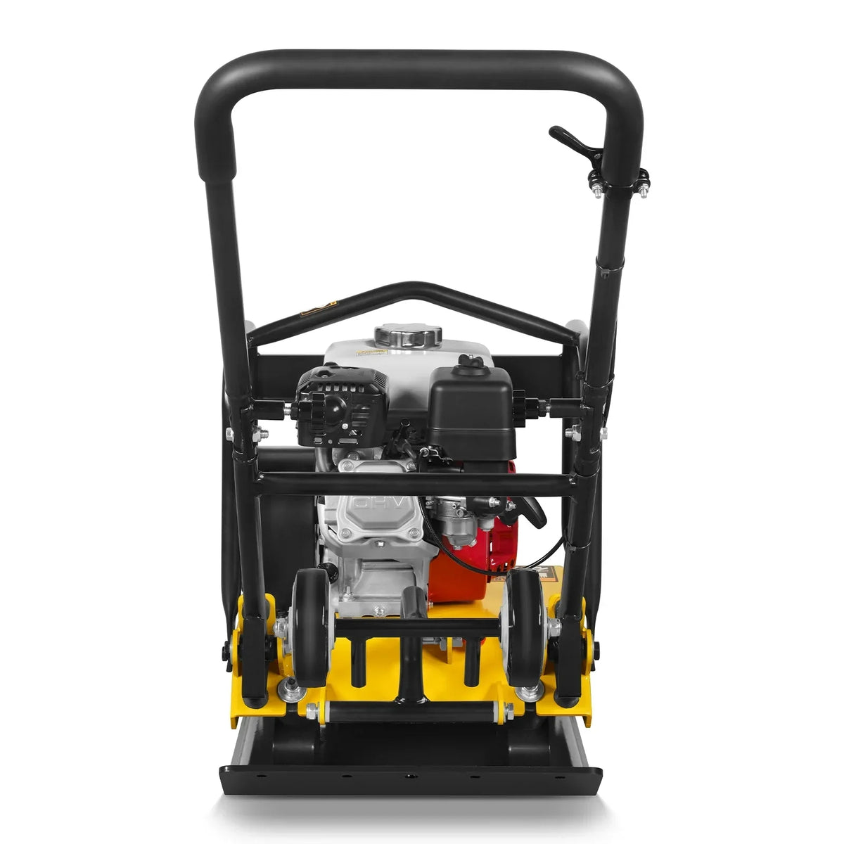 Honda GX160 Vibratory Plate Compactor with Wheel Kit, 3600 lb Centrifugal Force for Soil, Gravel, Asphalt and Paver Base, PC90H