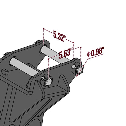 Backhoe Ripper Attachment with Pins (for SKU: 150162, 150163, 150164, 201162, 201163, 201164)
