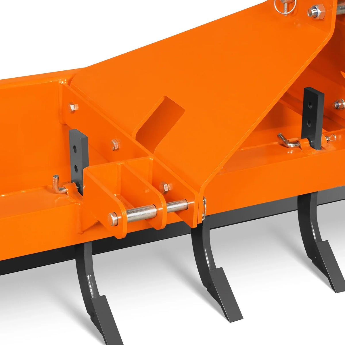 96" Box Blade Scraper with 8 Shanks 3 Point Hitch Tractor Attachment,  BB96