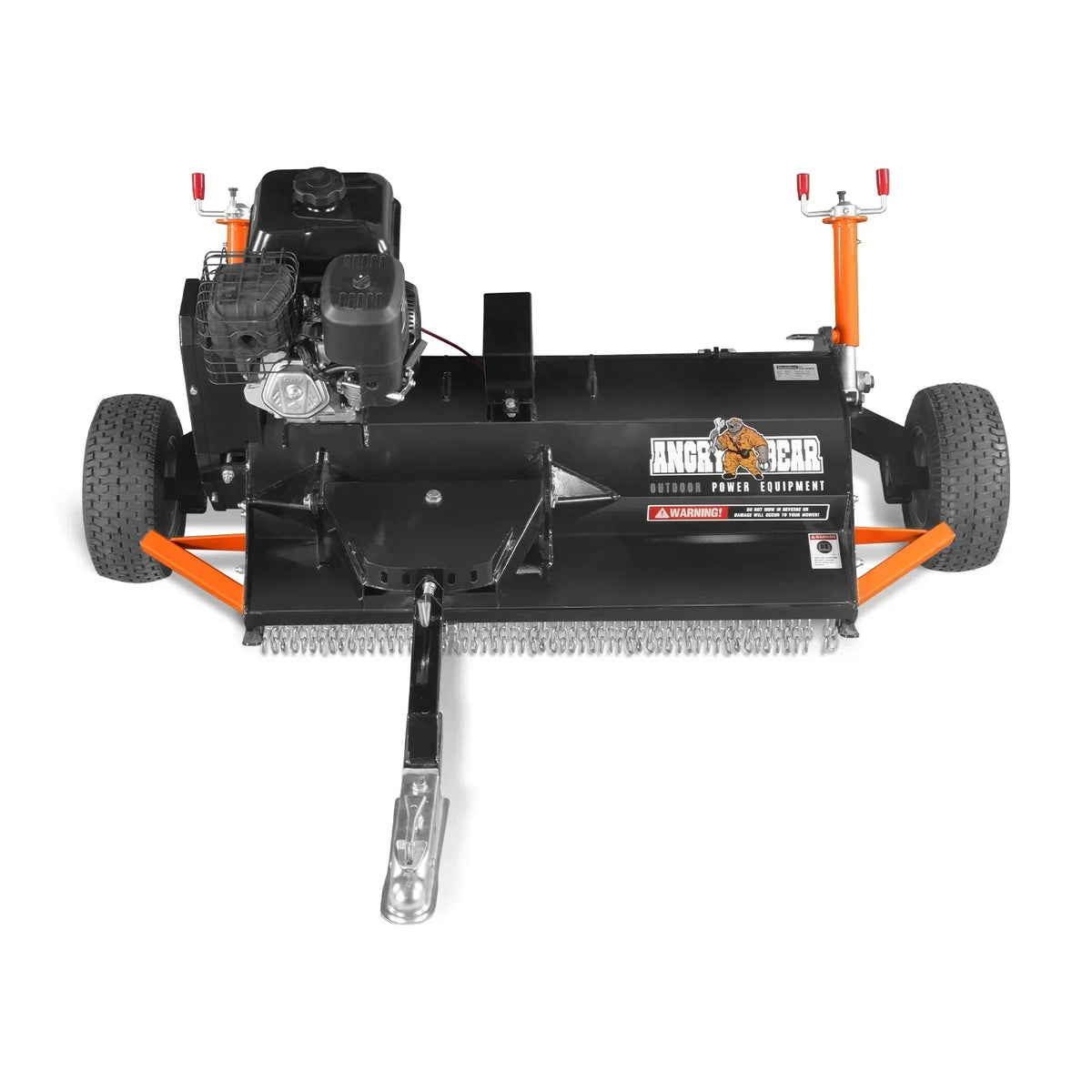 MechMaxx 48" Tow-Behind ATV Offset Flail Mower,  B&S 13.5HP 420cc E-start Gas Engine Powered; Adjustable Mowing Height,  ATV120