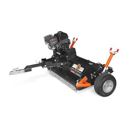 MechMaxx 48" Tow-Behind ATV Offset Flail Mower,  B&S 13.5HP 420cc E-start Gas Engine Powered; Adjustable Mowing Height,  ATV120