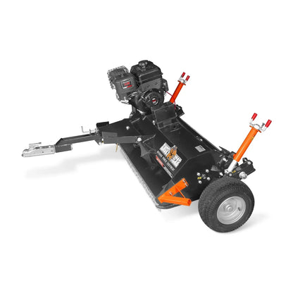MechMaxx 48" Tow-Behind ATV Offset Flail Mower,  B&S 13.5HP 420cc E-start Gas Engine Powered; Adjustable Mowing Height,  ATV120