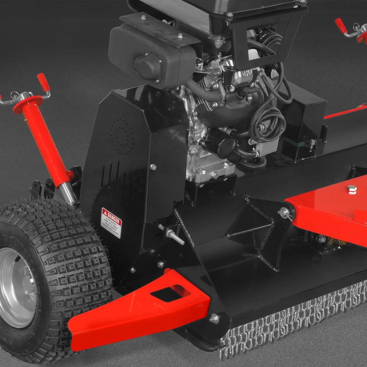MechMaxx 55" Tow-Behind ATV Offset Flail Mower, 23HP 679cc E-start Gas Engine Powered; Adjustable Mowing Height, ATV140
