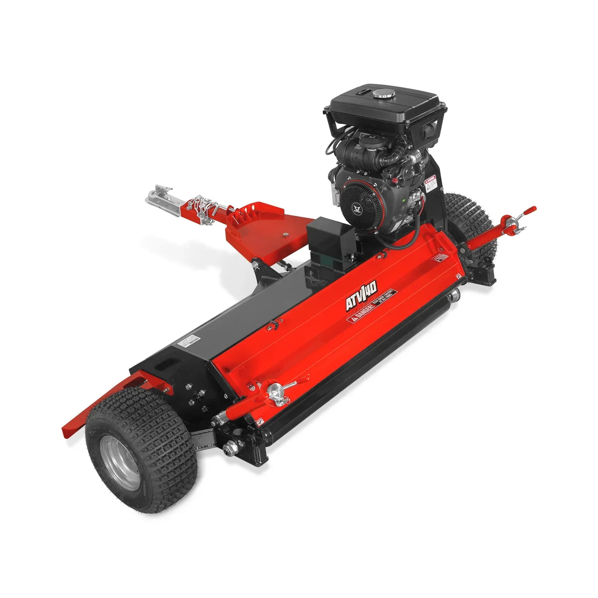 MechMaxx 55" Tow-Behind ATV Offset Flail Mower, 23HP 679cc E-start Gas Engine Powered; Adjustable Mowing Height, ATV140