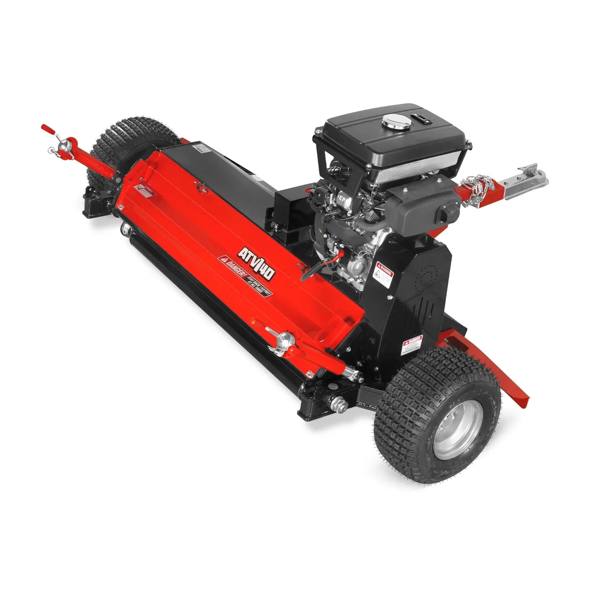 MechMaxx 55" Tow-Behind ATV Offset Flail Mower, 23HP 679cc E-start Gas Engine Powered; Adjustable Mowing Height, ATV140