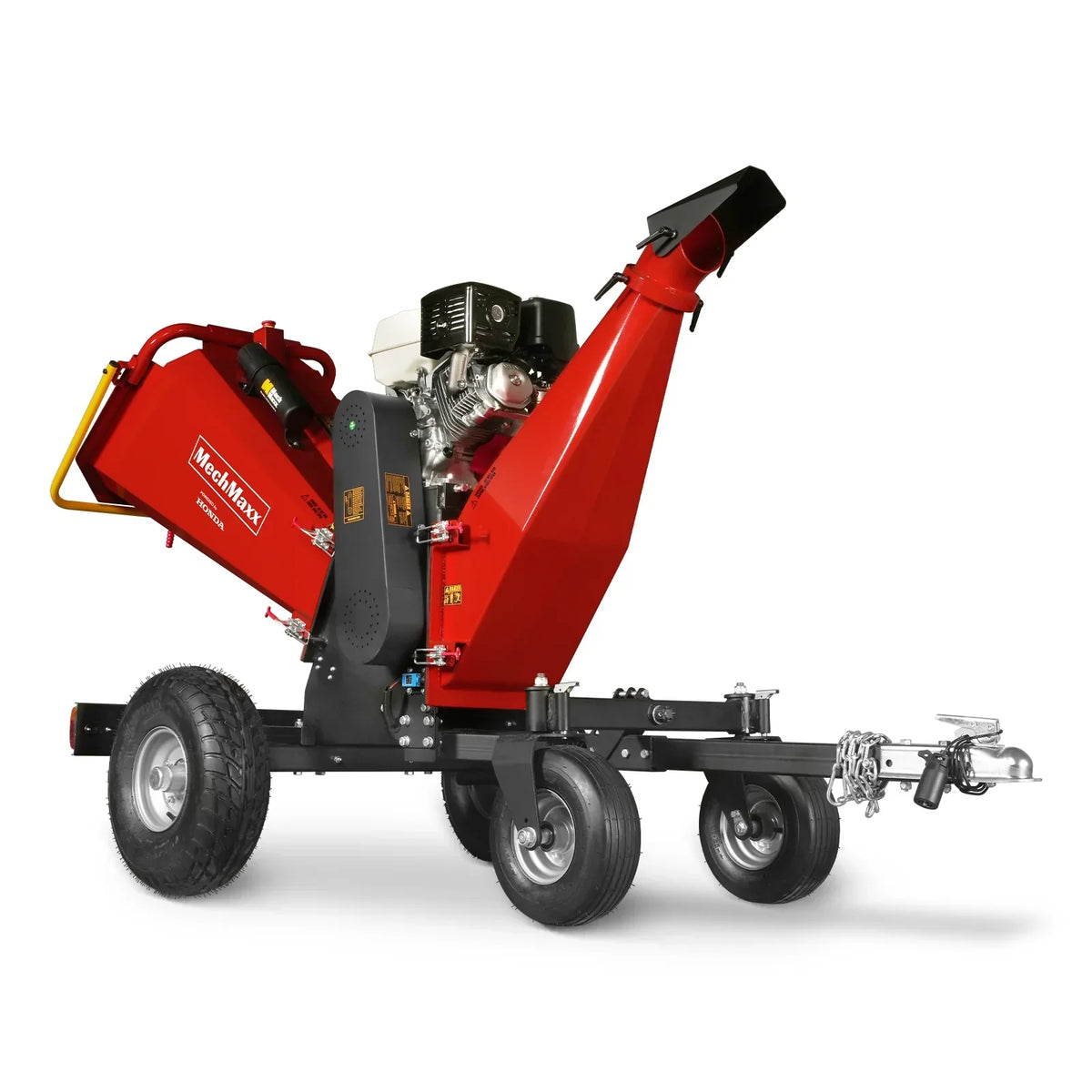 6 inch HONDA E-Start Gasoline Engine Powered 4 - Wheel Drum Wood Chipper with Taillight ,  B150