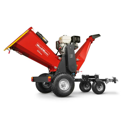 6 inch HONDA E-Start Gasoline Engine Powered 4 - Wheel Drum Wood Chipper with Taillight ,  B150