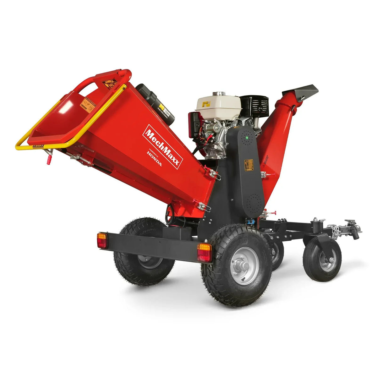 6 inch HONDA E-Start Gasoline Engine Powered 4 - Wheel Drum Wood Chipper with Taillight ,  B150