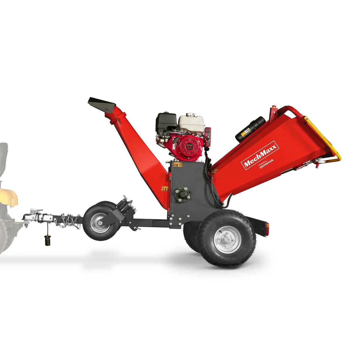 6 inch HONDA E-Start Gasoline Engine Powered 4 - Wheel Drum Wood Chipper with Taillight ,  B150