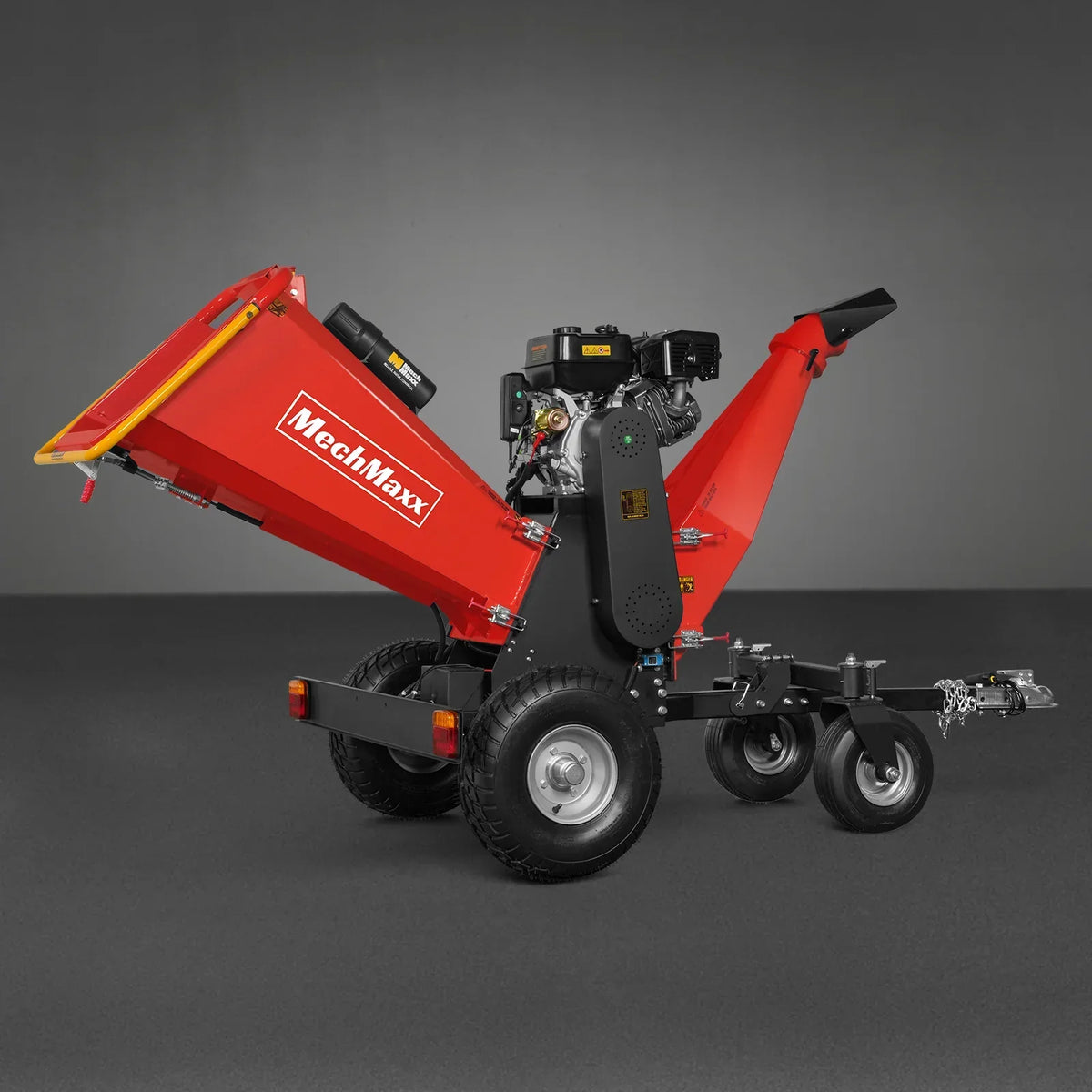 6 inch ZONSEN E-Start 420cc 15hp Gas Powered 4 - Wheel Drum Wood Chipper with Taillight ,  B150