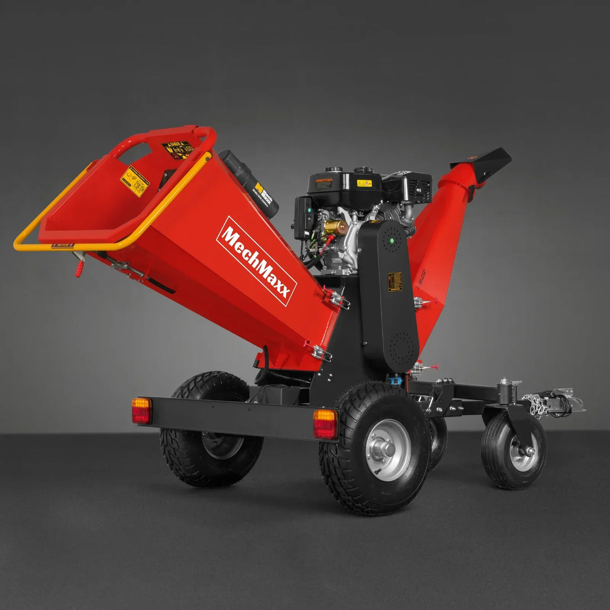 6 inch ZONSEN E-Start 420cc 15hp Gas Powered 4 - Wheel Drum Wood Chipper with Taillight ,  B150