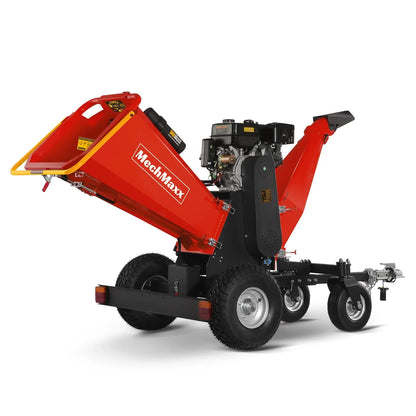 6 inch ZONSEN E-Start 420cc 15hp Gas Powered 4 - Wheel Drum Wood Chipper with Taillight ,  B150