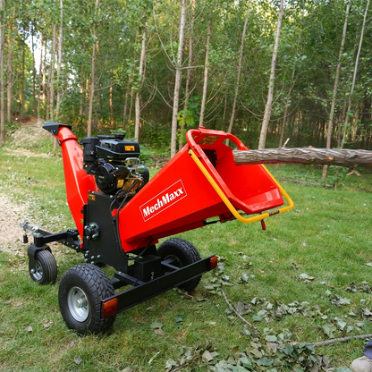 6 inch KOHLER E-Start 429cc 14HP Gas Powered 4 - Wheel Drum Wood Chipper with Taillight ,  B150