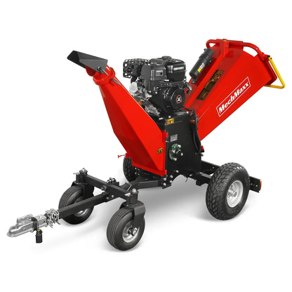 6 inch ZONSEN E-Start 420cc 15hp Gas Powered 4 - Wheel Drum Wood Chipper with Taillight ,  B150