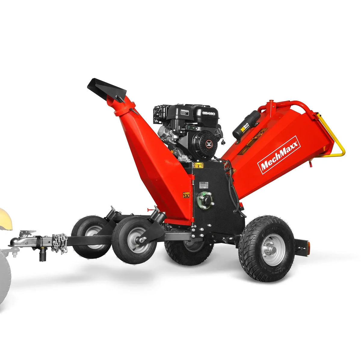 6 inch ZONSEN E-Start 420cc 15hp Gas Powered 4 - Wheel Drum Wood Chipper with Taillight ,  B150