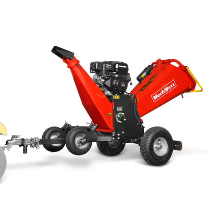 6 inch ZONSEN E-Start 420cc 15hp Gas Powered 4 - Wheel Drum Wood Chipper with Taillight ,  B150