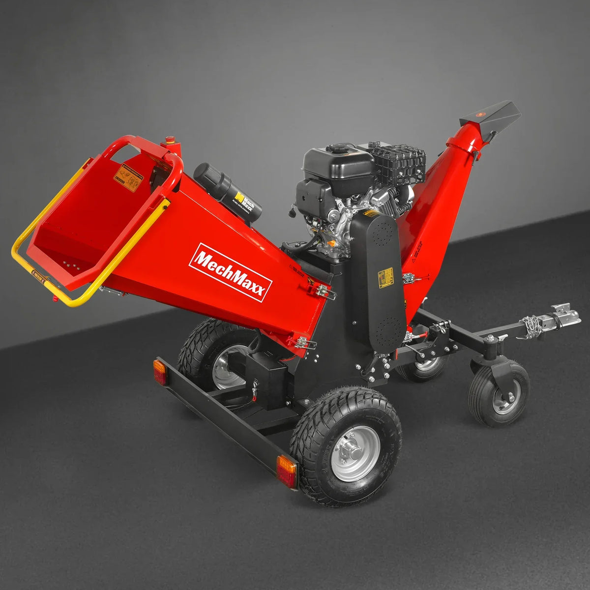 6 inch ZONSEN E-Start 420cc 15hp Gas Powered 4 - Wheel Drum Wood Chipper with Taillight ,  B150