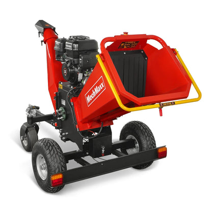 6 inch ZONSEN E-Start 420cc 15hp Gas Powered 4 - Wheel Drum Wood Chipper with Taillight ,  B150