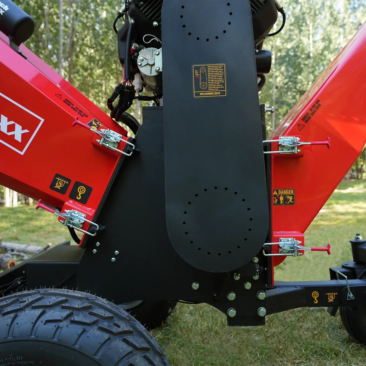 3-Point PTO Stump Grinder & 8 inch ZONSEN E-Start 1000cc 35hp Gas Powered Wood Chipper Bundle, SG24 & B200