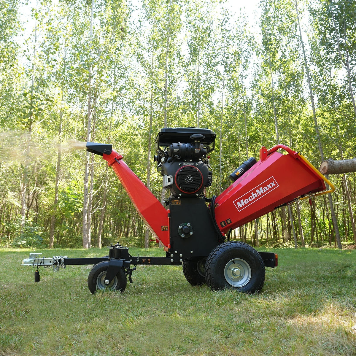 3-Point PTO Stump Grinder & 8 inch ZONSEN E-Start 1000cc 35hp Gas Powered Wood Chipper Bundle, SG24 & B200