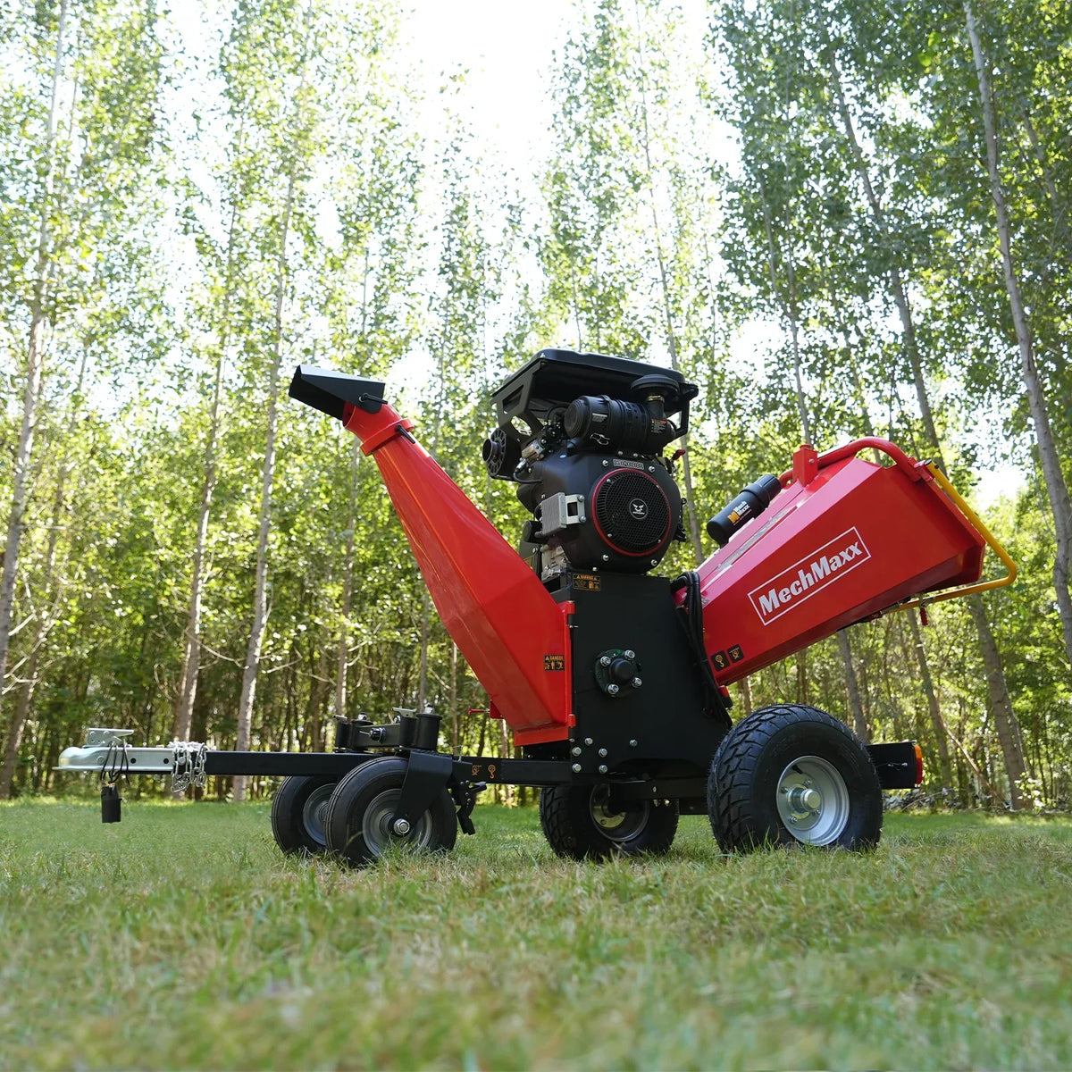 3-Point PTO Stump Grinder & 8 inch ZONSEN E-Start 1000cc 35hp Gas Powered Wood Chipper Bundle, SG24 & B200