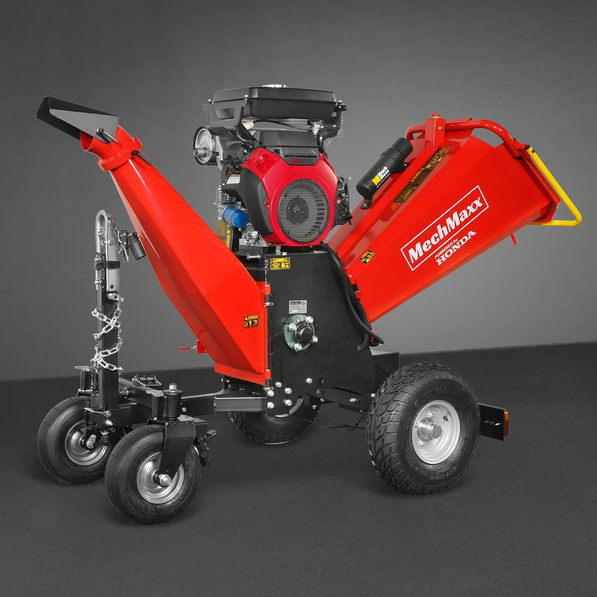 8 inch HONDA E-Start 688cc 22hp Gas Powered 4 - Wheel Drum Wood Chipper with Taillight ,  B200
