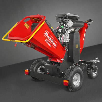 8 inch HONDA E-Start 688cc 22hp Gas Powered 4 - Wheel Drum Wood Chipper with Taillight ,  B200