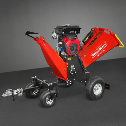 8 inch HONDA E-Start 688cc 22hp Gas Powered 4 - Wheel Drum Wood Chipper with Taillight ,  B200