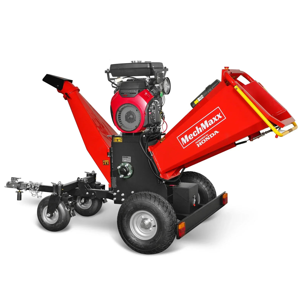 8 inch HONDA E-Start 688cc 22hp Gas Powered 4 - Wheel Drum Wood Chipper with Taillight ,  B200