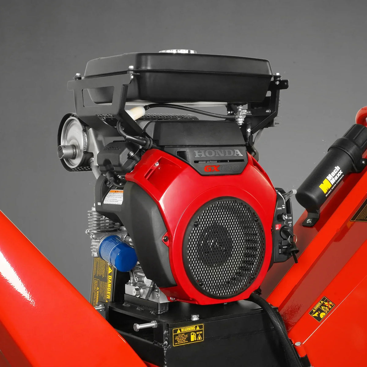 8 inch HONDA E-Start 688cc 22hp Gas Powered 4 - Wheel Drum Wood Chipper with Taillight ,  B200