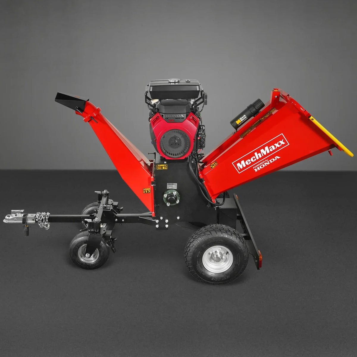 8 inch HONDA E-Start 688cc 22hp Gas Powered 4 - Wheel Drum Wood Chipper with Taillight ,  B200