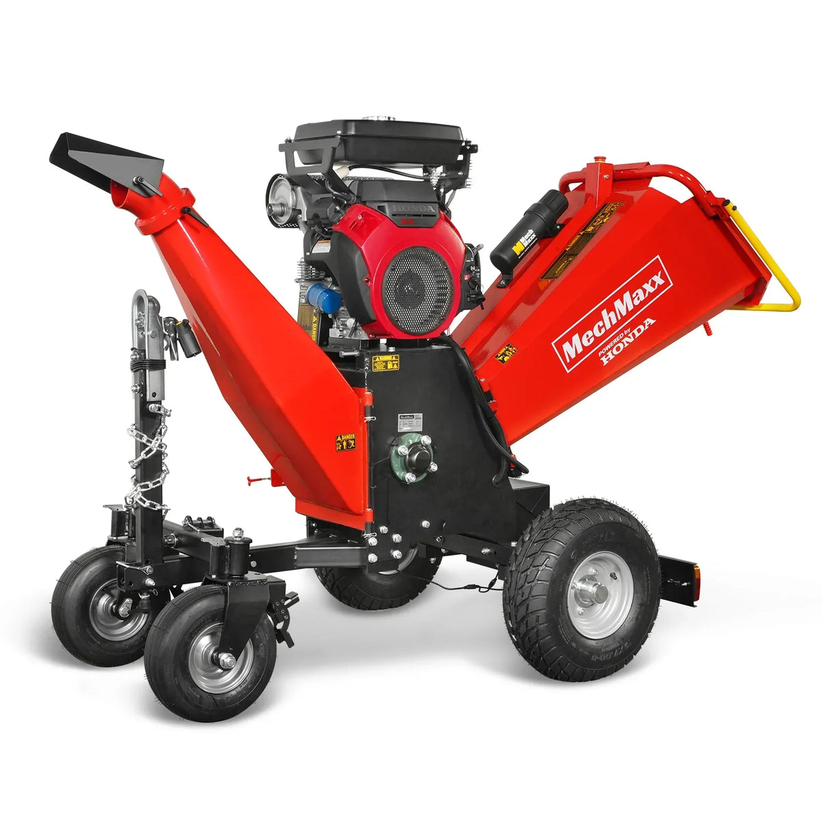 8 inch HONDA E-Start 688cc 22hp Gas Powered 4 - Wheel Drum Wood Chipper with Taillight ,  B200