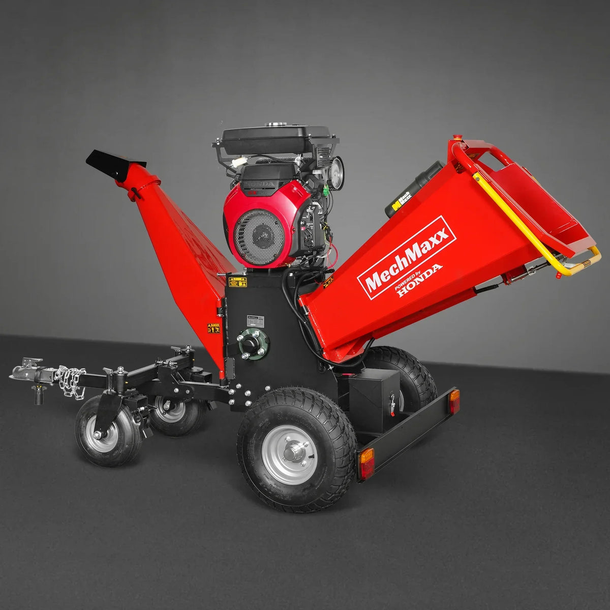 8 inch HONDA E-Start 688cc 22hp Gas Powered 4 - Wheel Drum Wood Chipper with Taillight ,  B200