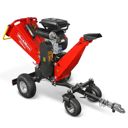 8 inch HONDA E-Start 688cc 22hp Gas Powered 4 - Wheel Drum Wood Chipper with Taillight ,  B200