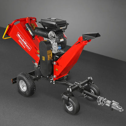 8 inch HONDA E-Start 688cc 22hp Gas Powered 4 - Wheel Drum Wood Chipper with Taillight ,  B200