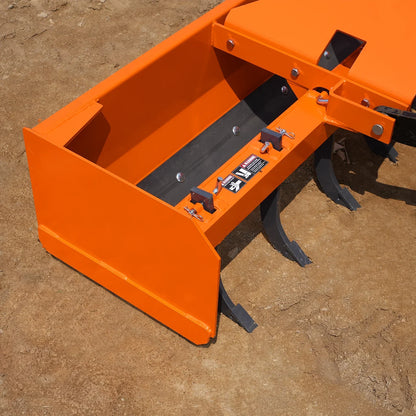 84" Box Blade Scraper with 7 Shanks 3 Point Hitch Tractor Attachment,  BB84