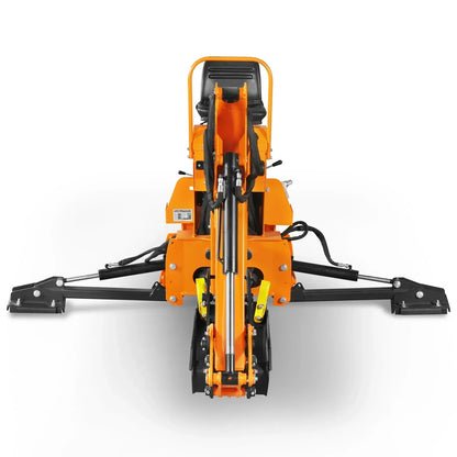 7' Tractor Backhoe Attachment with Hydraulic Thumb,  12" Bucket,  ISO/SAE Switchable Controls,  Self-Contained Hydraulic System,  3 Point Hitch Cat.1,  15-50 HP,  BH660H