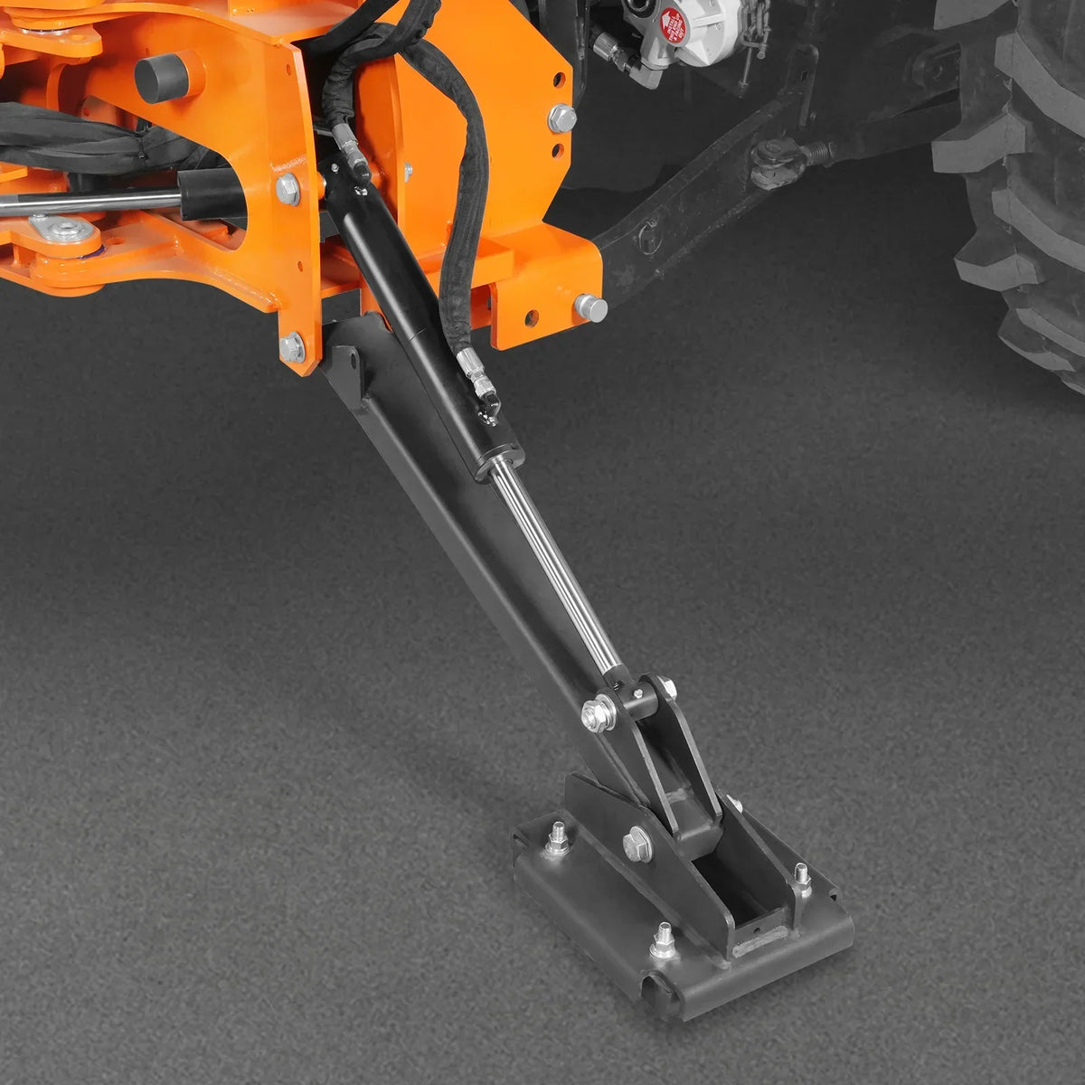 9' Tractor Backhoe Attachment with Mechanical Thumb,  15" Bucket,  ISO/SAE Switchable Controls,  Self-Contained Hydraulic System,  3 Point Hitch Cat.1 & 2,  25-100 HP,  BH860M